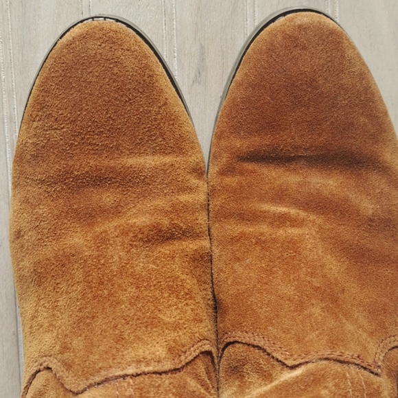 Dolce Vita Soft Suede Leather Back Zipper Slouchy Short Heel Chelsea Booties - Picture 3 of 13